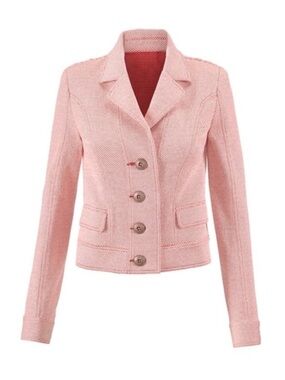 CAbi Amelia Pink Knit Cotton Blend Casual Blazer Size Medium